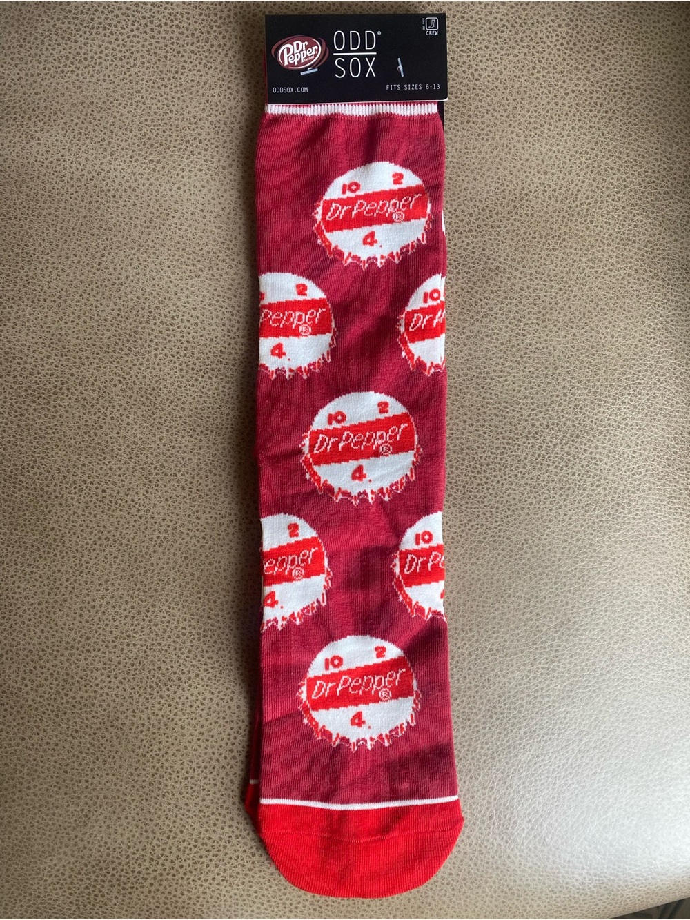 ODD SOX ‘Dr. Pepper' Bottle Cap Print Novelty Socks